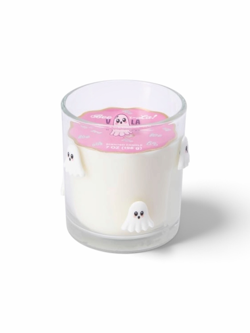 Fall Icon Scented Candle Boo lala Vanilla Scented Glass Ghost Icon Candle 7oz